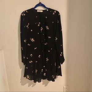 Silk ALC mini dress with pink flowers